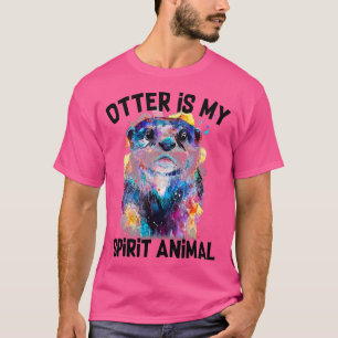 Camiseta Otter É O Meu Espírito, A Pintura Engraçada Com O