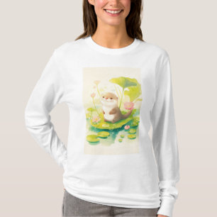 Camiseta Otter em um Lily Pad