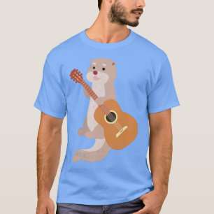 Camiseta Otter Guitarista de Música Animal Lover