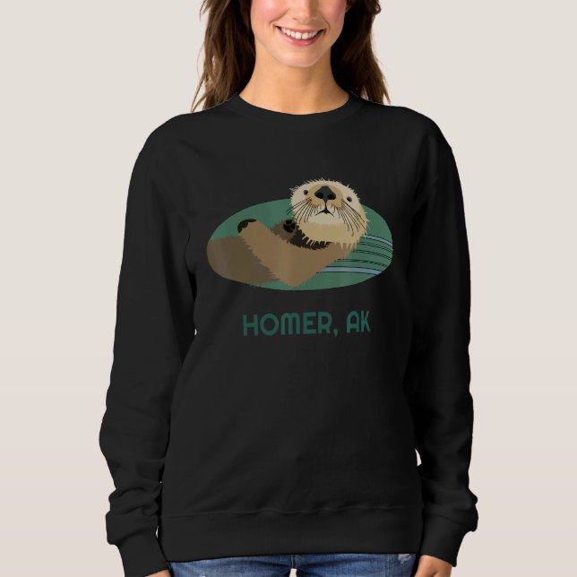 Camiseta Otter Homer Alaska Coast Resident Pescador (Frente)