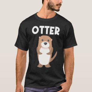 Camiseta Otter Para Homens Pup Aquáticos Feita Do Rio Anima
