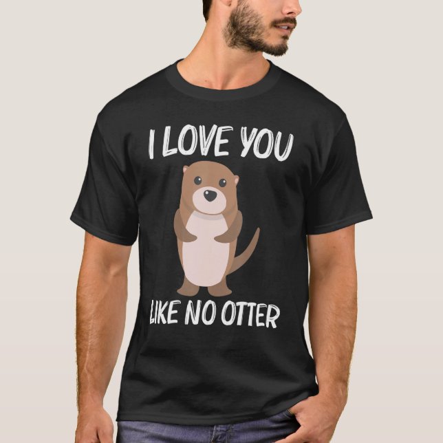 Camiseta Otter Para Homens Pup Aquáticos Feita Do Rio Anima (Frente)