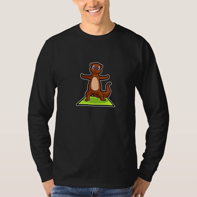 Camiseta Otter Peixe Poses de Yoga Esporte Ginástica Ohm Ba (Frente)