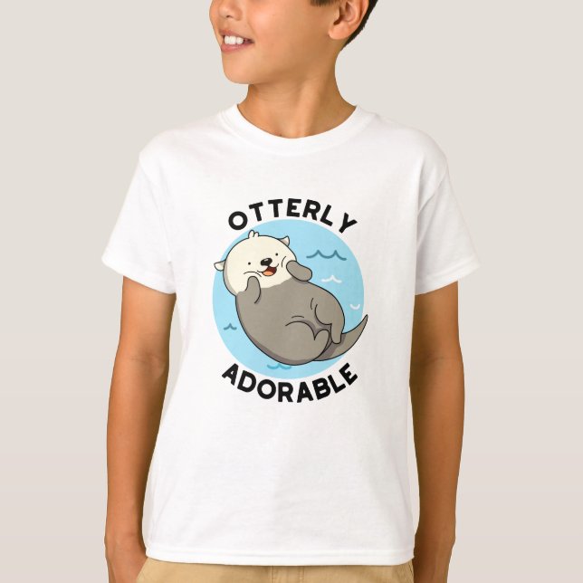 Camiseta Otter Pun Engraçado Totalmente Adorável (Frente)