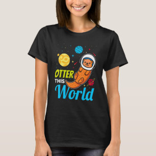 Camiseta Otter Pun Fora Deste Astronauta De Corte Mundial O