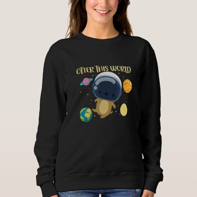 Camiseta Otter This World Space Planets Astronomy Astronaut (Frente)