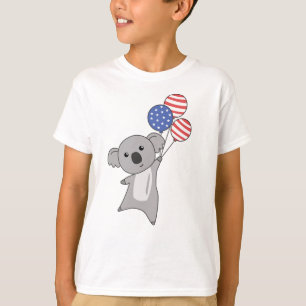 Camiseta Otter Voa Com Balões 4 De Julho Americano