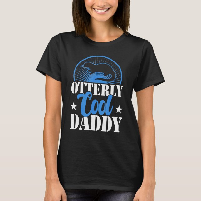 Camiseta Otterly cool daddy    sea otter    cool fathers da (Frente)