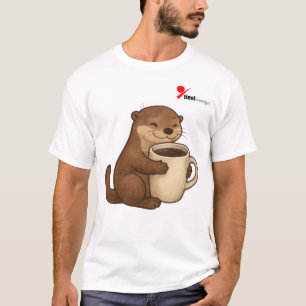 Camiseta "Otterly Obsessed with Coffee" Lontra F