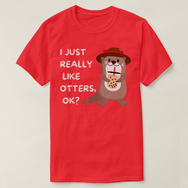 Camiseta Otters Gift - Otter Engraçado (Frente do Design)