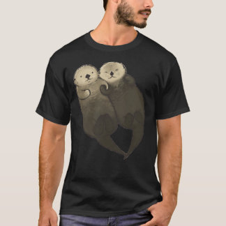 Camiseta Otters Significativos - Otters Segurando Mãos Clás