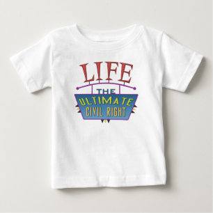 Camiseta ou body para bebé.