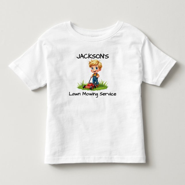 Camiseta ou Bodysuit Infantil de Cortador de Grama (Frente)