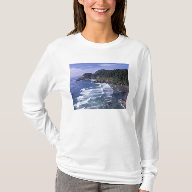 Camiseta OU, Costa do Oregon, Farol de Heceta Head, em (Frente)