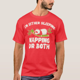 Camiseta Ou Dormindo Com Um Urso Panda Preguiçoso