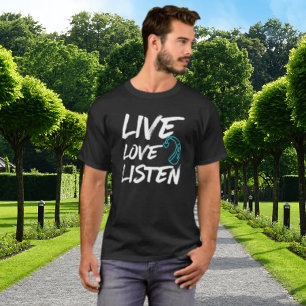 Camiseta Ouça amor ao vivo - Consciência surda