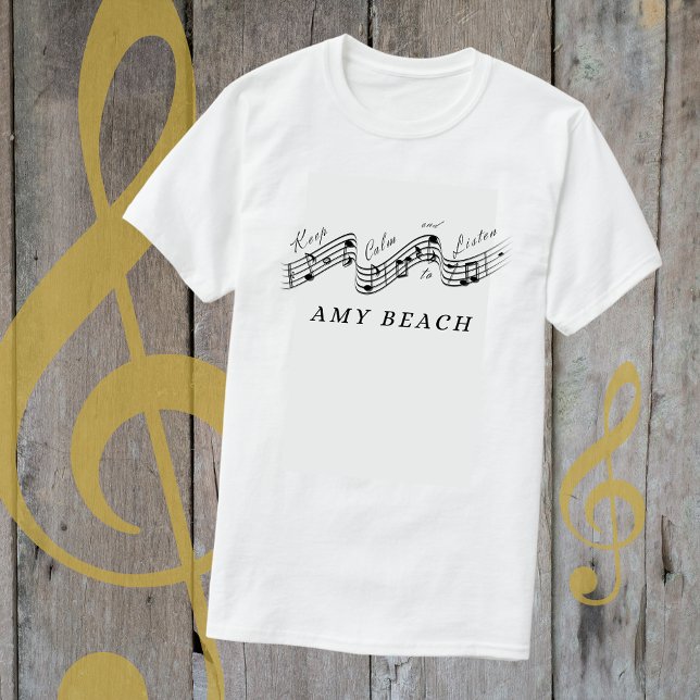 Camiseta Ouça Amy Beach Best Classical Music Composer (Criador carregado)
