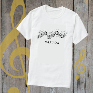 Camiseta Ouça Béla Bartók Melhor Compositor de Música Cláss