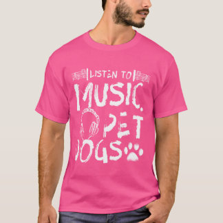 Camiseta Ouça música de animais de estimação