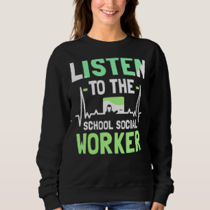 Camiseta Ouça O Trabalho Colega De Trabalho Social Da Escol