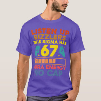 Camiseta Ouça Rizzlers Aura Energy 67 Sem Limite Sigma Mem
