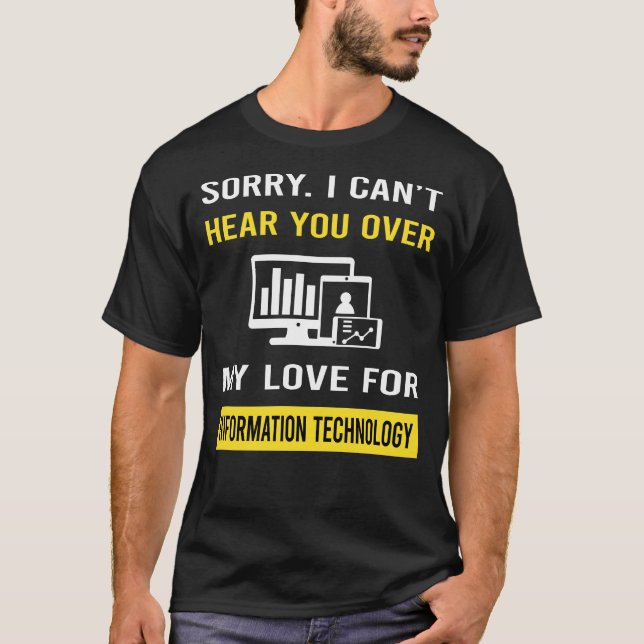 Camiseta Ouça sua tecnologia da informação (Frente)