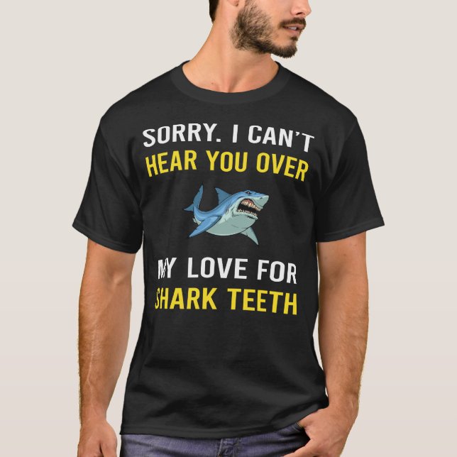 Camiseta Ouçam Seus Dentes De Tubarão (Frente)