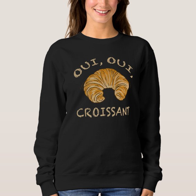 Camiseta Oui Oui Croissant French Paris Holiday Vacation Ba (Frente)