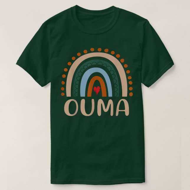 Camiseta Ouma Rainbow Vovó Bonita Dia de as mães Engraçado  (Frente do Design)