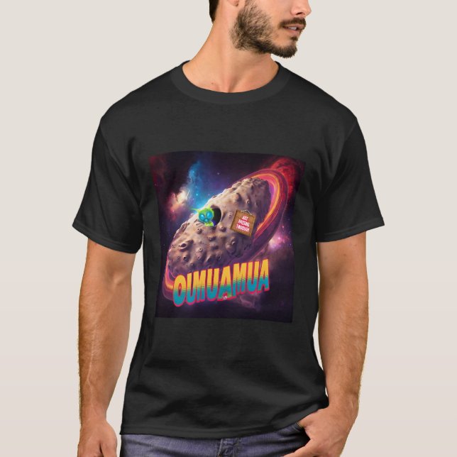 Camiseta oumuamua apenas passando pelo cometa espacial (Frente)