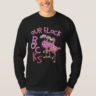 Camiseta Our Flock Rocks Flamingo Matching Family Vacation 