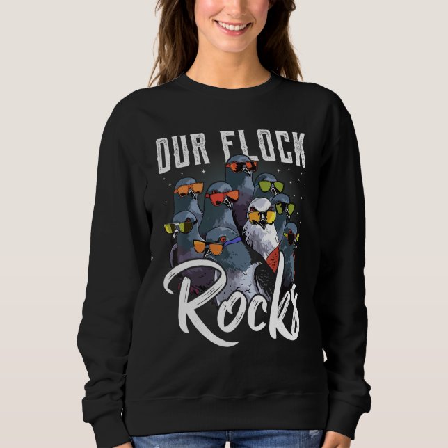 Camiseta Our Flock Rocks  Pigeon  Pigeon Racing (Frente)
