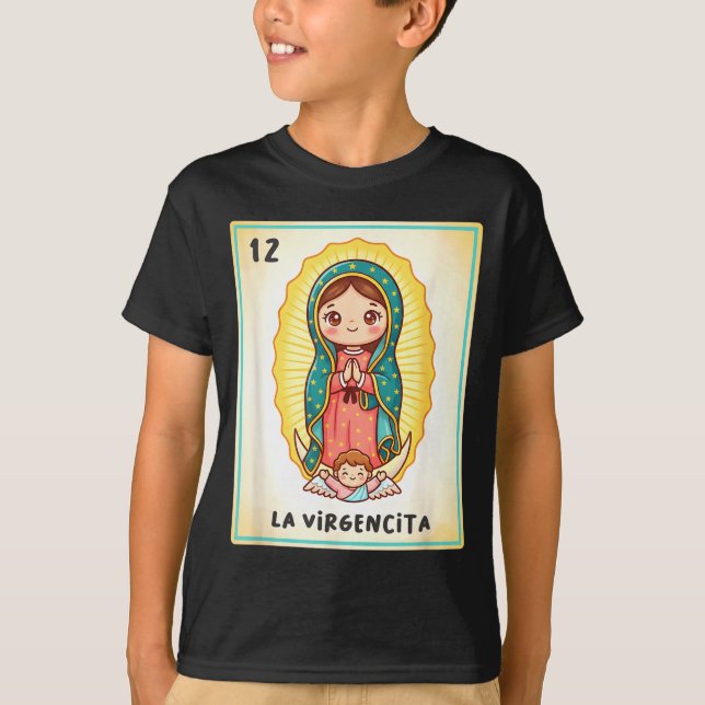 Camiseta Our Lady Of Guadalupe La Virgencita Mexico For Kid (Frente)