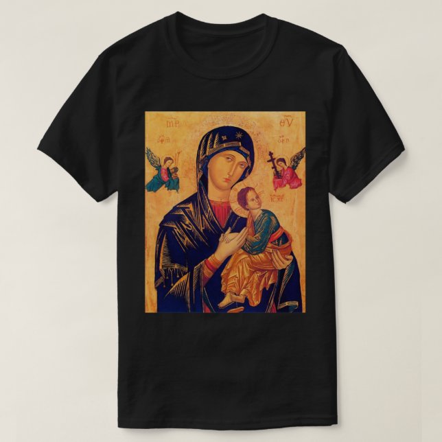 Camiseta Our Lady of Perpetual Help Byzantine icon (Frente do Design)