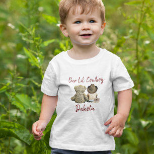 Camiseta Our Little Cowboy Personalized Baby Boy