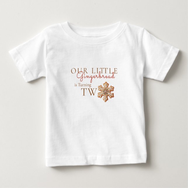 Camiseta Our little Gingerbread Turning Two (Frente)