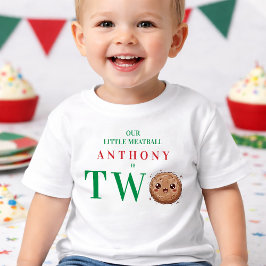 Camiseta Our Little Meatball is Two 2nd Birthday 