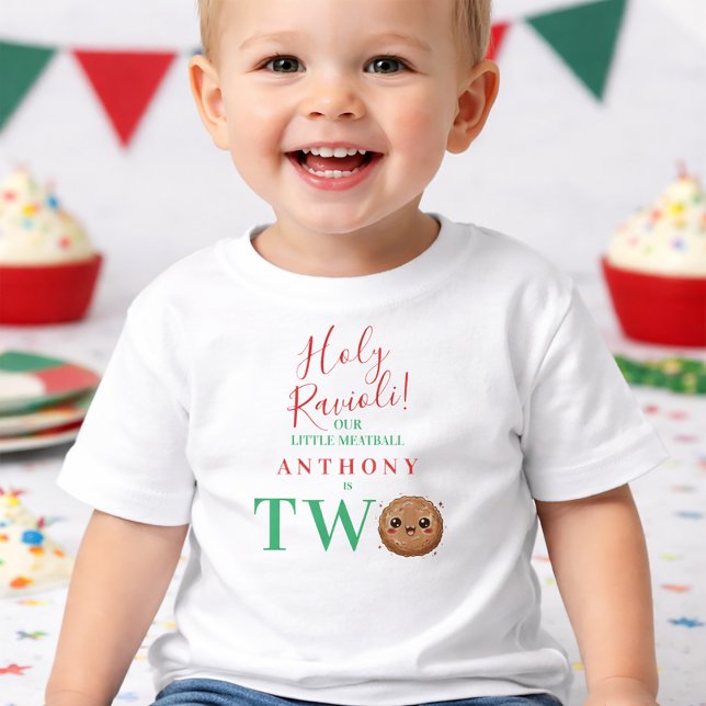 Camiseta Our Little Meatball is Two Second Birthday Party  (Our Little Meatball is Two Second Birthday Party Toddler T-shirt)