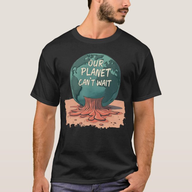 Camiseta Our Planet Can’t Wait – Climate Action (Frente)