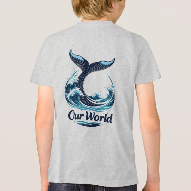 Camiseta Our World Whale Tail Ocean Conservation (Verso)