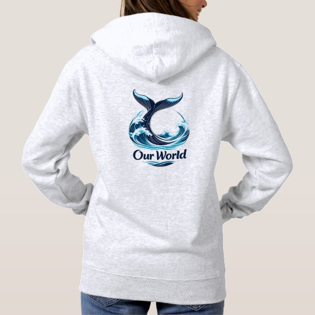 Camiseta Our World Whale Tail Ocean Conservation (Verso)