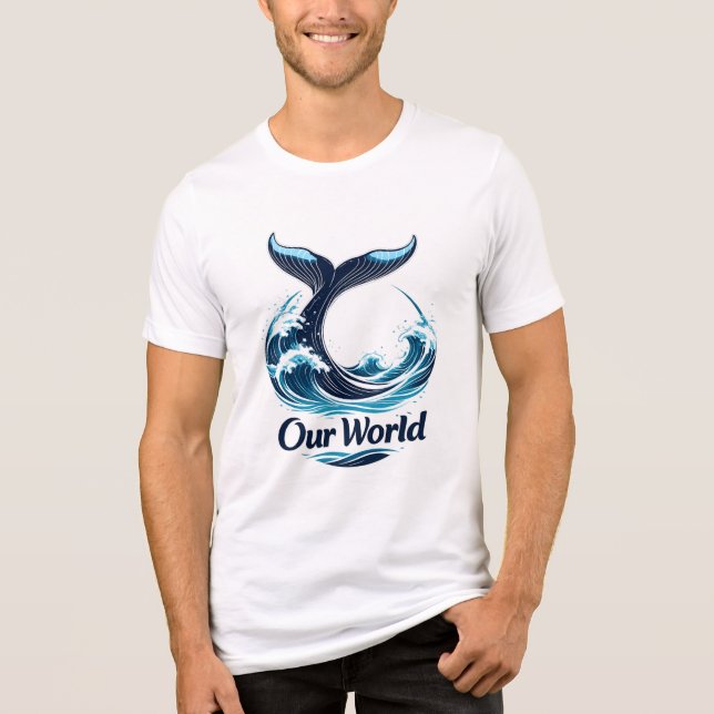 Camiseta Our World Whale Tail Ocean Conservation (Frente)