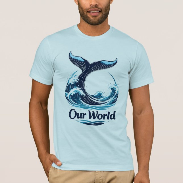 Camiseta Our World Whale Tail Ocean Conservation (Frente)