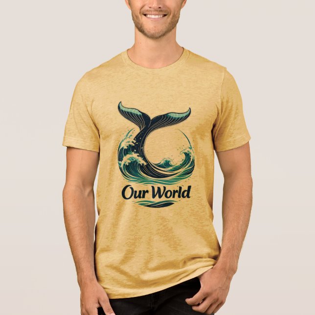 Camiseta Our World Whale Tail Ocean Conservation (Frente)