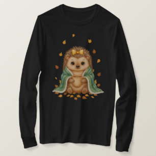 Camiseta ouriço Aconchegante de Outono Ouriço de Outono c
