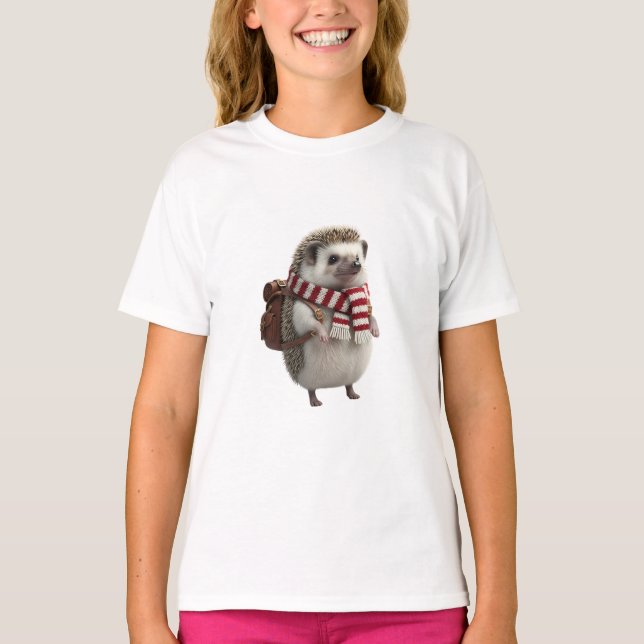 Camiseta Ouriço Cachorro Aventureiro Fofo (Frente)