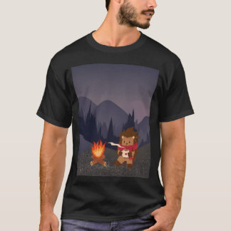 Camiseta ouriço-campeão pela família de campistas de animai
