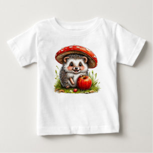 Camiseta ouriço de desenho animado fofo