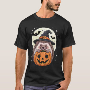 Camiseta ouriço de Halloween Chapéu de Bruxa Abóbora Sinist