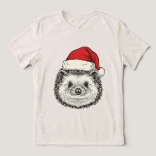 Camiseta ouriço de Natal fofo